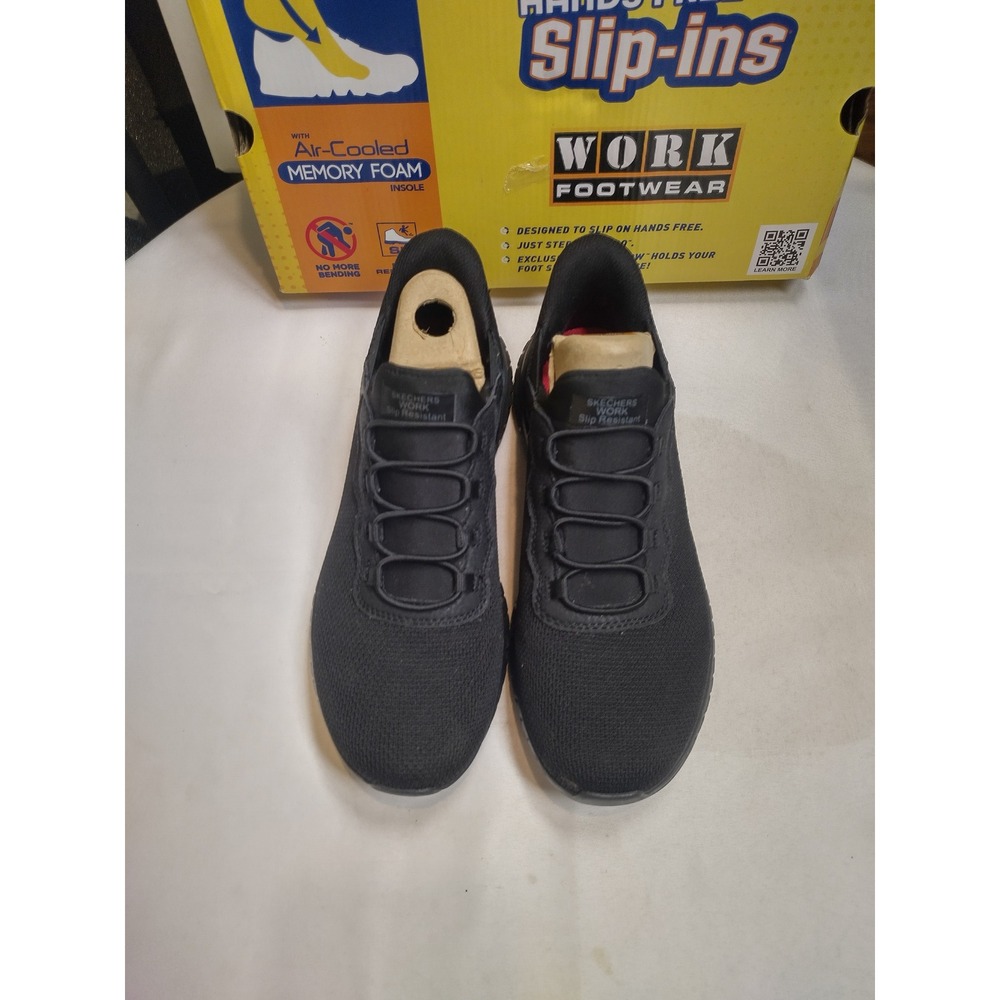 Skechers Work Slip-ins Squad Chaos SR JASUL Black Sneakers Womens 8.5 108194